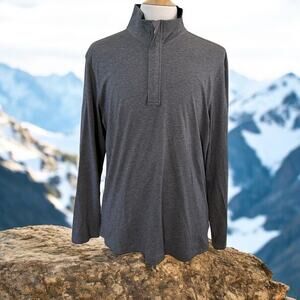 Michael Kors Men’s Gray 1/4 Zip Pullover Lightweight Sweater Top Size XL